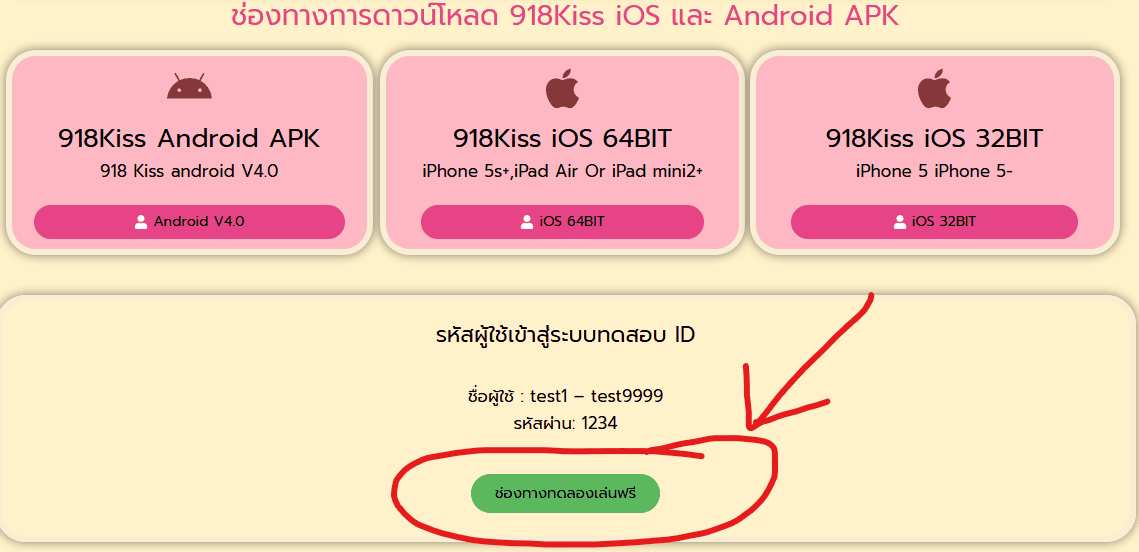 ทดลองสล็อตฟรี 918Kiss